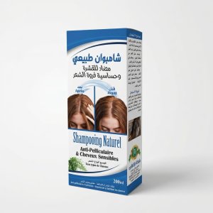 🌿 Shampooing Naturel Anti-Pelliculaire & Cheveux Sensibles – شامبو طبيعي مضاد للقشرة ولحساسية فروة الرأس