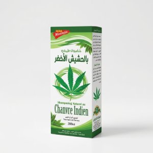 🌿 Shampooing Naturel au Chanvre Indien – شامبو الحشيش الأخضر الطبيعي